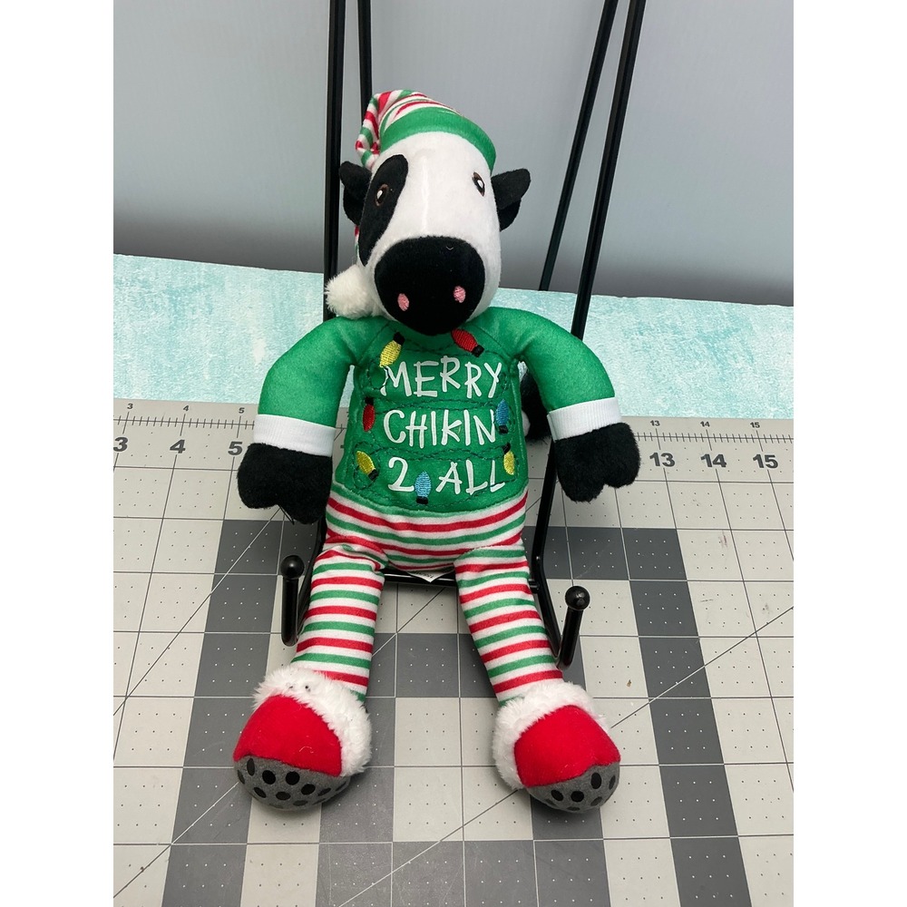 Chick-fil-A Merry Chikin 2 All Holiday Plush Cow Christmas Sweater 11 inch